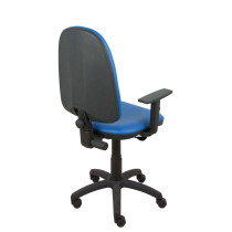 Silla Aýna similpiel azul brazos regulables