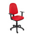 Silla Aýna similpiel rojo brazos regulables