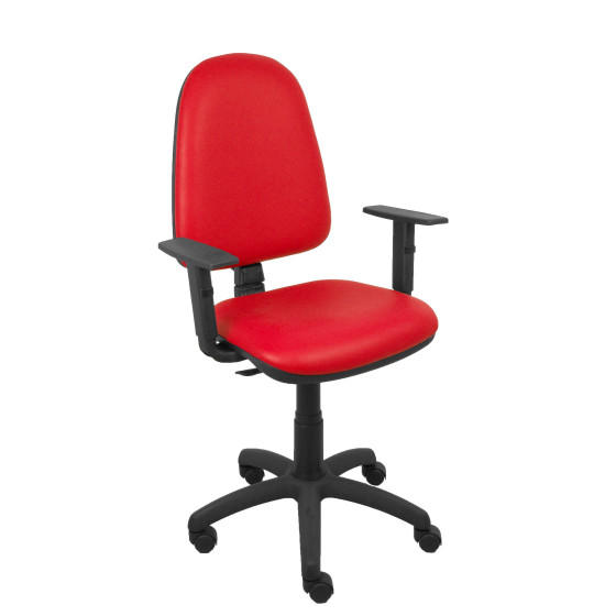 Silla Aýna similpiel rojo brazos regulables