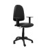 Silla Aýna similpiel negro con brazos regulables