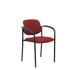 Silla fija Styl similpiel granate chasis negro con brazos