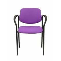 Silla fija Styl bali lila chasis negro con brazos