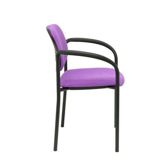 Silla fija Styl bali lila chasis negro con brazos