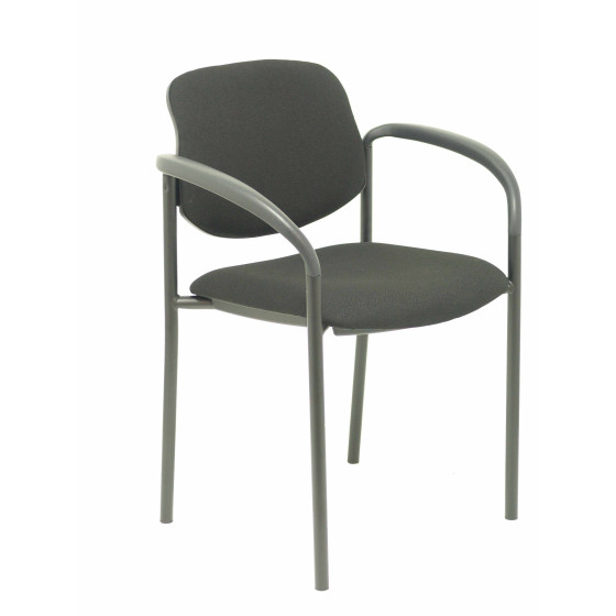 Silla fija Styl bali negro chasis negro con brazos