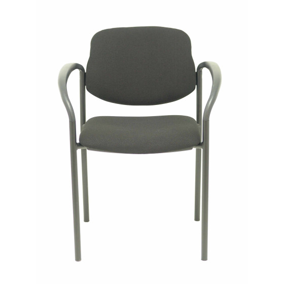 Silla fija Styl bali negro chasis negro con brazos