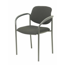 Silla fija Styl bali negro chasis negro con brazos