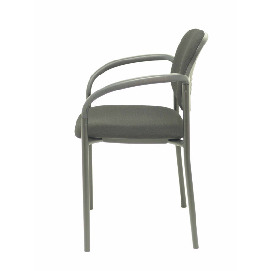 Silla fija Styl bali negro chasis negro con brazos