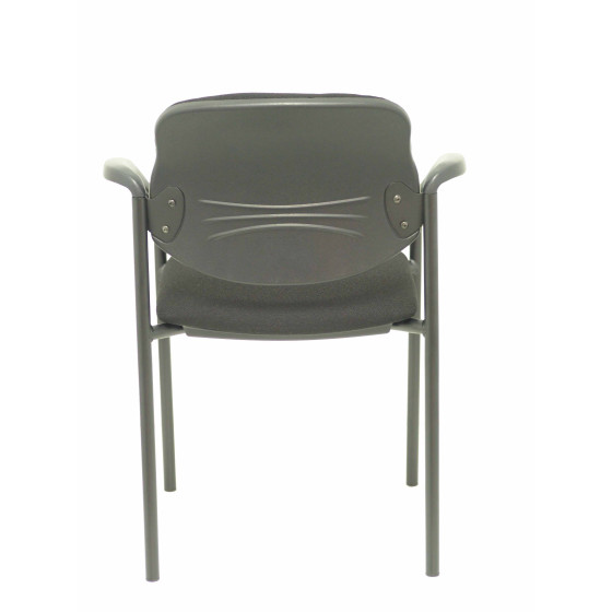 Silla fija Styl bali negro chasis negro con brazos