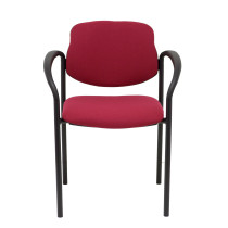 Silla fija Styl bali granate chasis negro con brazos