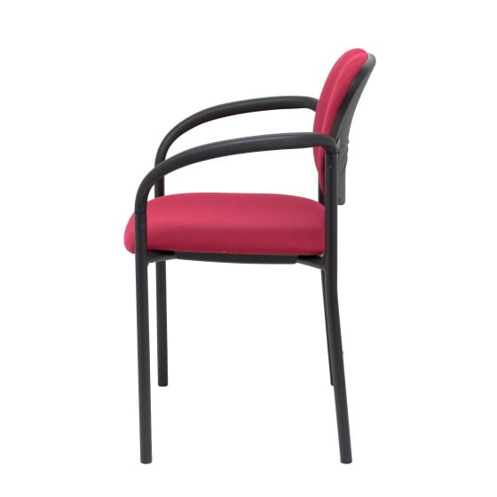 Silla fija Styl bali granate chasis negro con brazos