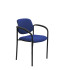 Silla fija Styl bali azul chasis negro con brazos