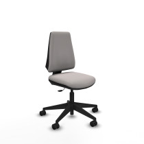 Elche CP similpiel blanco base piramidal ruedas nailon 65mm