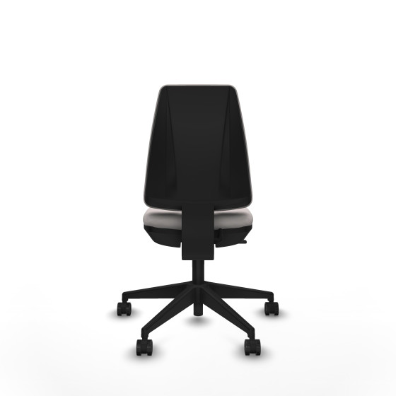 Elche CP similpiel blanco base piramidal ruedas nailon 65mm
