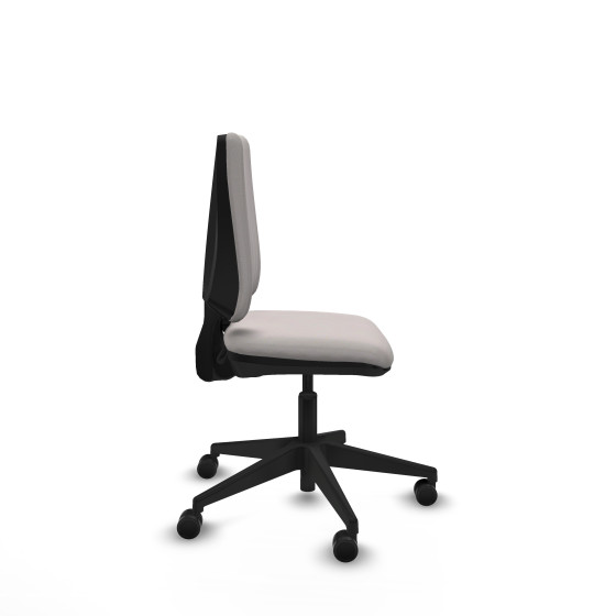 Elche CP similpiel blanco base piramidal ruedas nailon 65mm