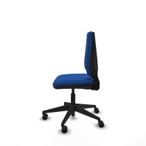 Elche CP similpiel azul base piramidal ruedas nailon 65mm