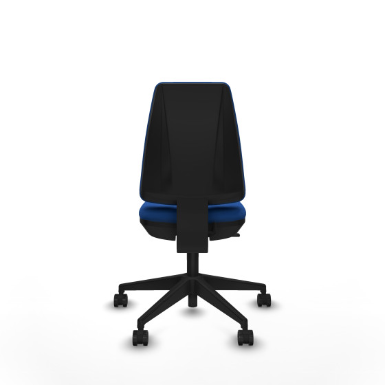 Elche CP similpiel azul base piramidal ruedas nailon 65mm