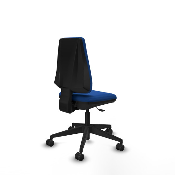 Elche CP similpiel azul base piramidal ruedas nailon 65mm