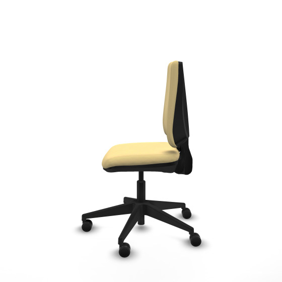 Elche CP similpiel crema base piramidal ruedas nailon 65mm