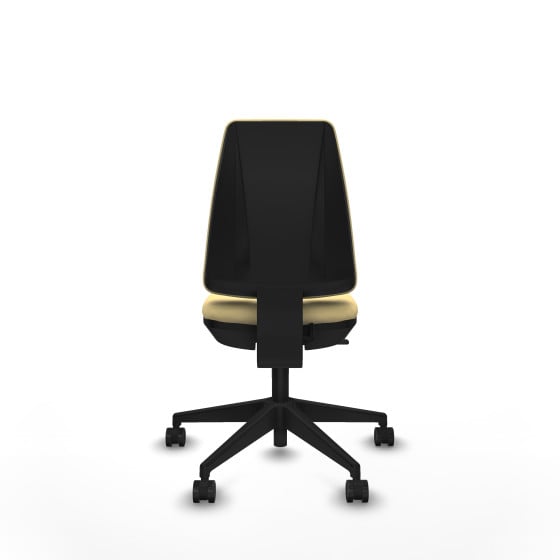 Elche CP similpiel crema base piramidal ruedas nailon 65mm