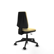Elche CP similpiel crema base piramidal ruedas nailon 65mm