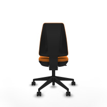 Elche CP similpiel naranja base piramidal ruedas nailon 65mm