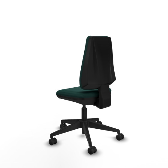 Elche CP similpiel verde botella base piramidal ruedas nailon 65mm