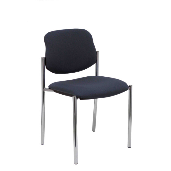 Silla fija Styl bali gris oscuro chasis cromo