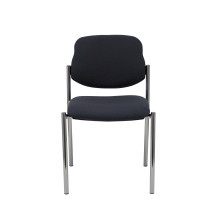 Silla fija Styl bali gris oscuro chasis cromo