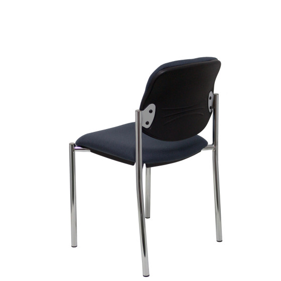 Silla fija Styl bali gris oscuro chasis cromo