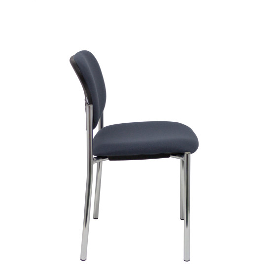 Silla fija Styl bali gris oscuro chasis cromo