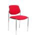 Silla fija Styl bali rojo chasis cromo