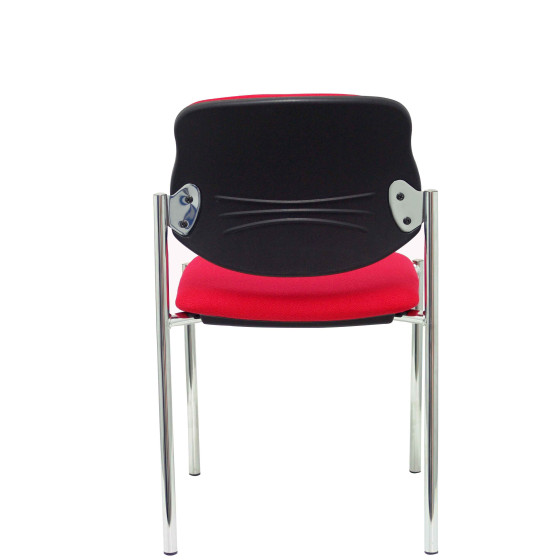 Silla fija Styl bali rojo chasis cromo
