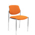 Silla fija Styl bali naranja chasis cromo