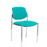 Silla fija Styl bali turquesa chasis cromo