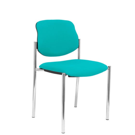 Silla fija Styl bali turquesa chasis cromo