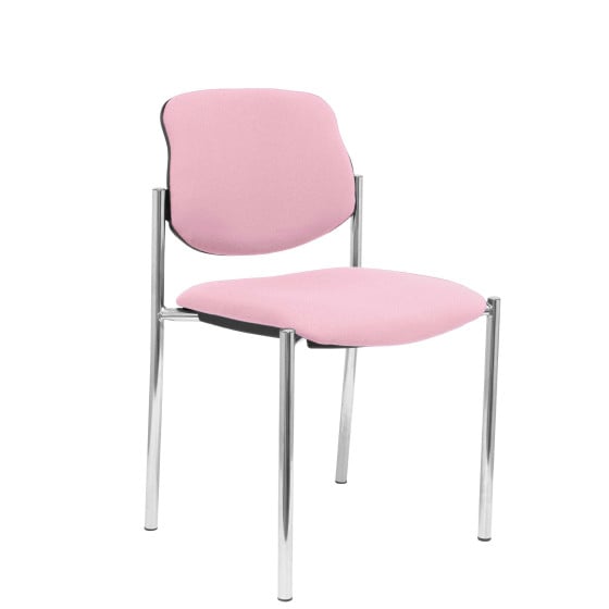 Silla fija Styl bali rosa chasis cromo