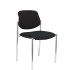 Silla fija Styl bali negro chasis cromo