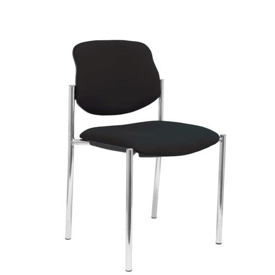 Silla fija Styl bali negro chasis cromo
