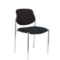 Silla fija Styl bali negro chasis cromo
