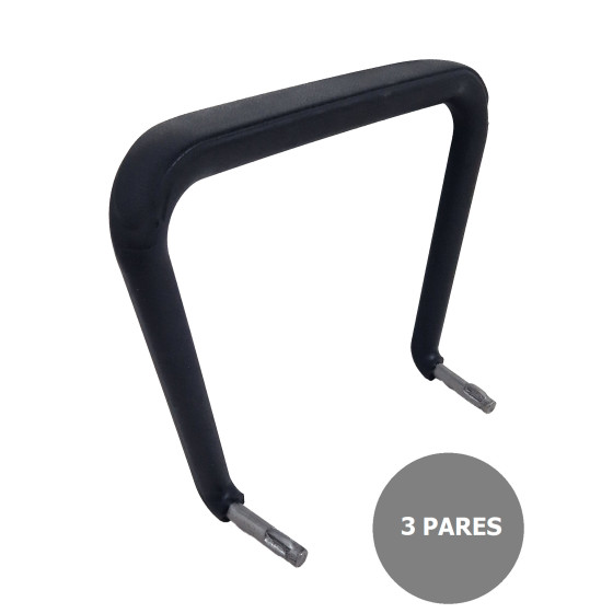 Kit de 3 parejas de brazos fijos para sillas Iso