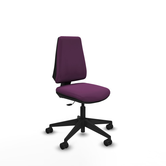 Elche CP similpiel morado base piramidal ruedas nailon 65mm