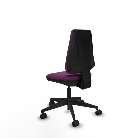Elche CP similpiel morado base piramidal ruedas nailon 65mm
