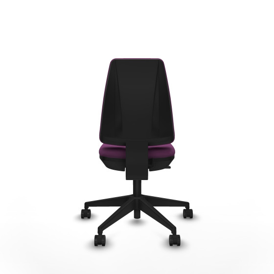 Elche CP similpiel morado base piramidal ruedas nailon 65mm