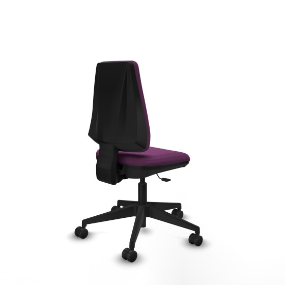 Elche CP similpiel morado base piramidal ruedas nailon 65mm