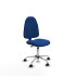Algarra CP similpiel azul  base cromada ruedas engomadas 50mm