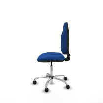 Algarra CP similpiel azul  base cromada ruedas engomadas 50mm