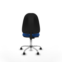 Algarra CP similpiel azul  base cromada ruedas nailon 50mm