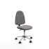 Algarra CP similpiel gris  base cromada ruedas nailon 50mm