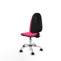 Algarra CP similpiel rosa  base cromada ruedas nailon 50mm