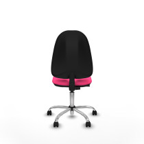 Algarra CP similpiel rosa  base cromada ruedas nailon 50mm